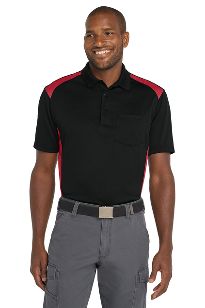 CornerStone® Select Snag-Proof Two Way Colorblock Pocket Polo - Image 5