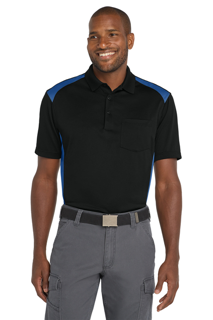 CornerStone® Select Snag-Proof Two Way Colorblock Pocket Polo - Image 4