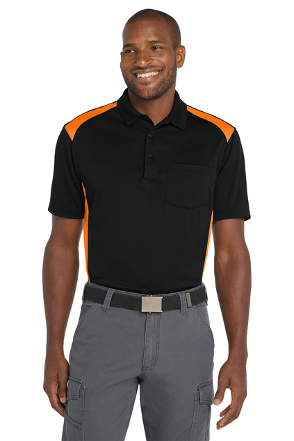 CornerStone® Select Snag-Proof Two Way Colorblock Pocket Polo
