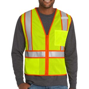 CornerStone® ANSI 107 Class 2 Mesh Zippered Two-Tone Vest
