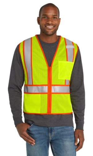 CornerStone® ANSI 107 Class 2 Mesh Zippered Two-Tone Vest