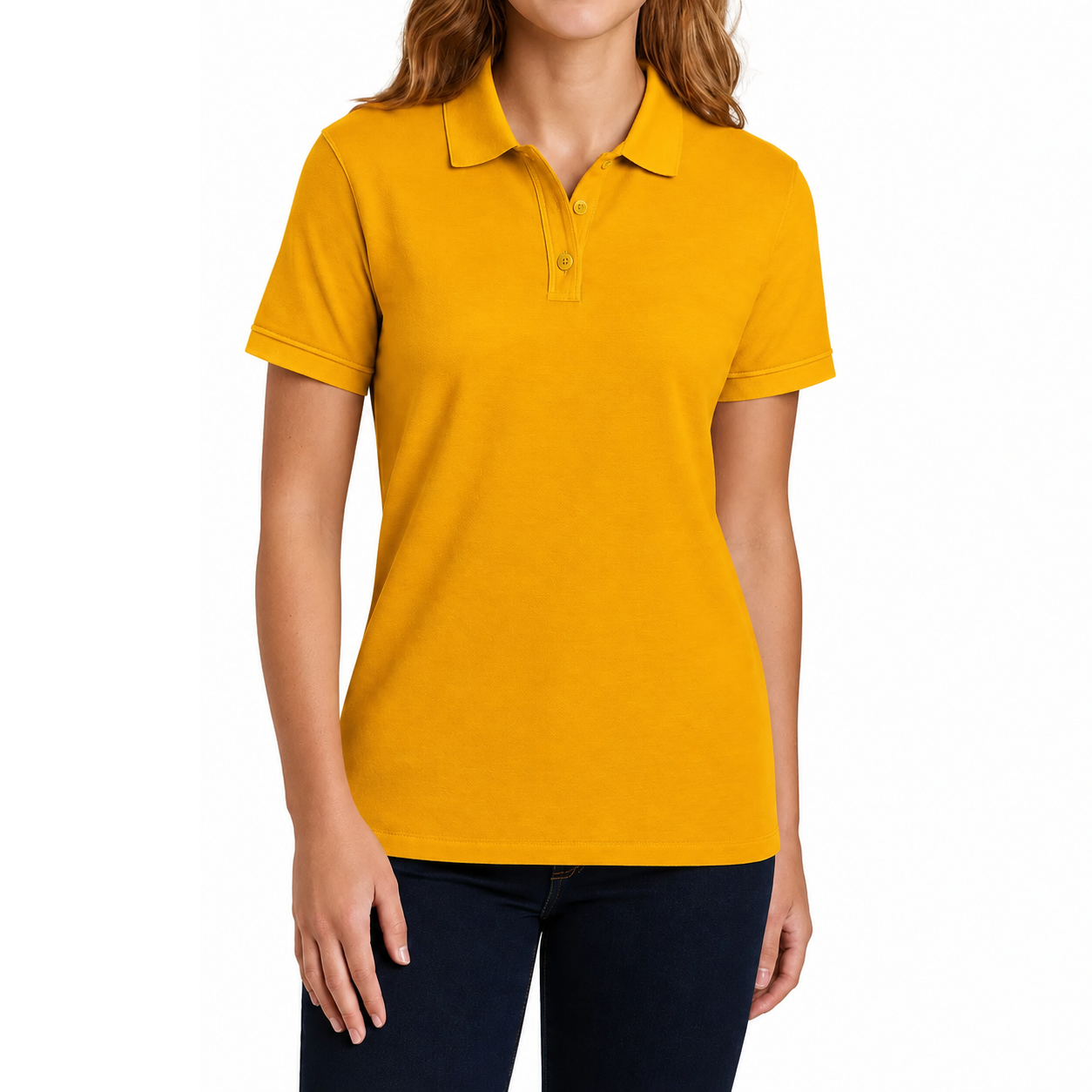 Young Women's 1-Pack Short Sleeve Jersey Knit Polo Shirt