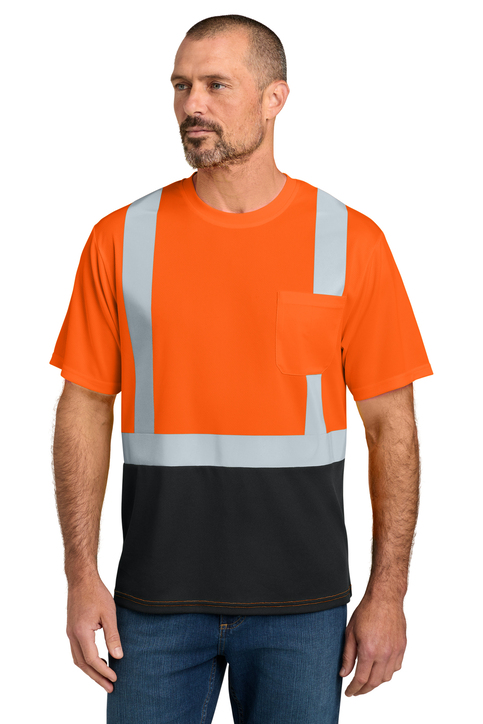 CornerStone® ANSI 107 Class 2 Short Sleeve Mesh Blocked Tee
