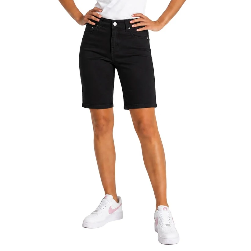 Young Women's Super Stretch School Uniform Bermuda Shorts in Black